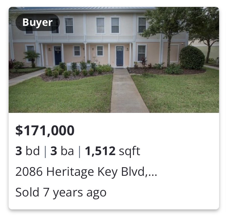 Previously closed residential transaction in 2086 Heritage Key Blvd, Kissimmee, FL