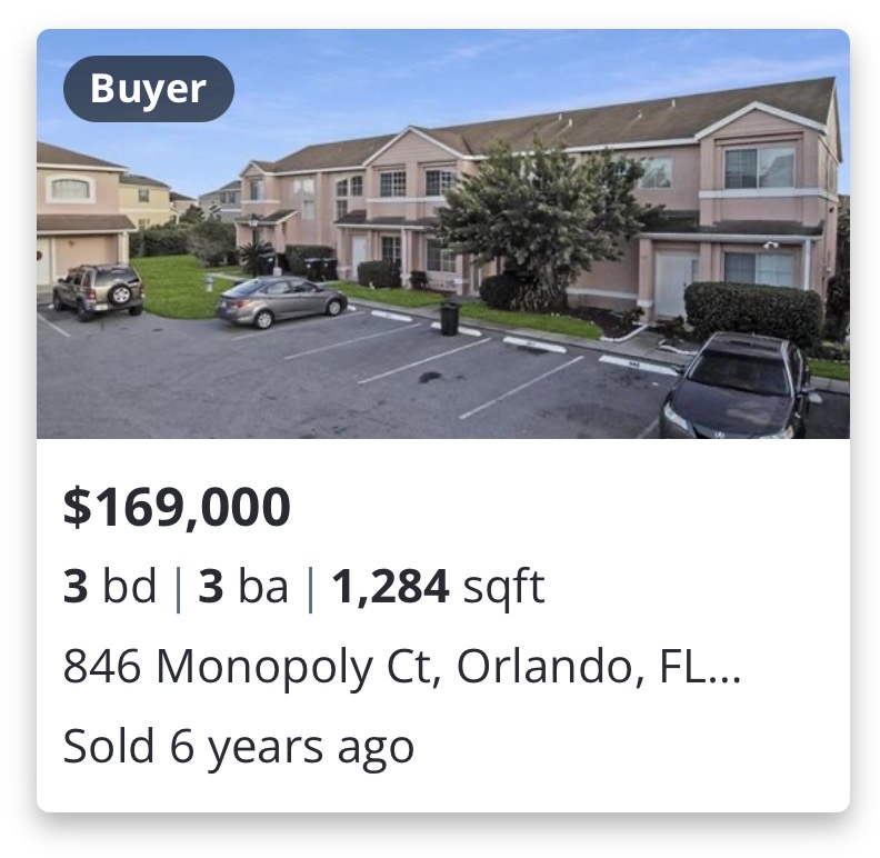 Previously closed residential transaction in 846 Monopoly Ct, Orlando, FL
