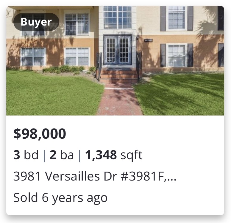 Previously closed residential transaction in 3981 Versailles Dr, Orlando area